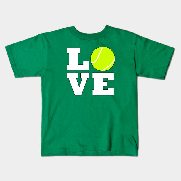 Tennis LOVE Tennis Player or Coach Sports Graphic Kids T-Shirt by Sports Stars ⭐⭐⭐⭐⭐